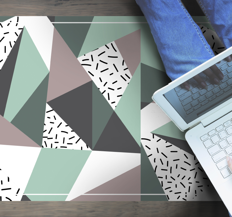 Abstract Triangular Shapes geometric vinyl carpet - TenStickers