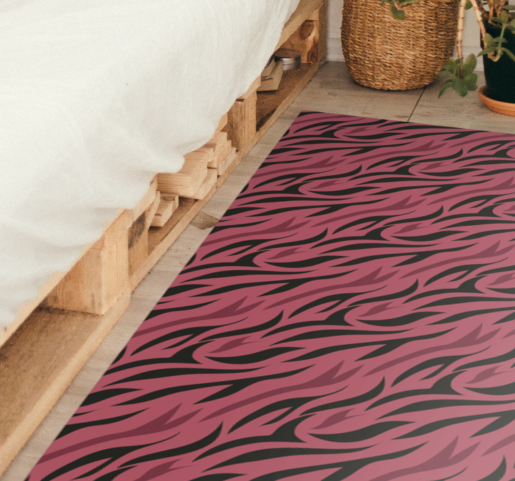 Abstract Zebra Waves animal print vinyl carpet - TenStickers
