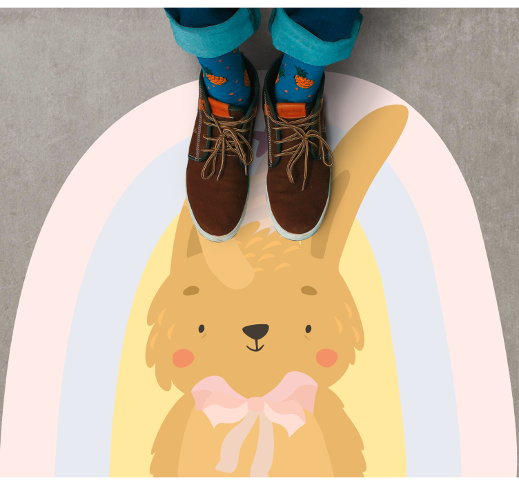 Adorable Bunny Artwork kids vinyl carpet - TenStickers