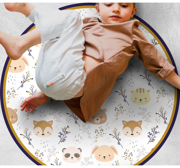 Adorable forest creatures kids vinyl carpet - TenStickers