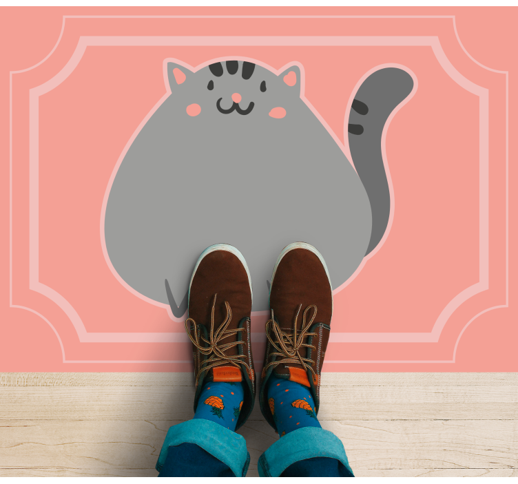Adorable Feline Artwork kids vinyl carpet - TenStickers