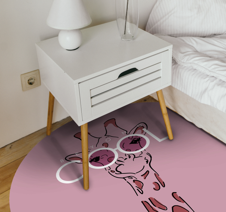 Adorable cool giraffe teen vinyl carpet - TenStickers