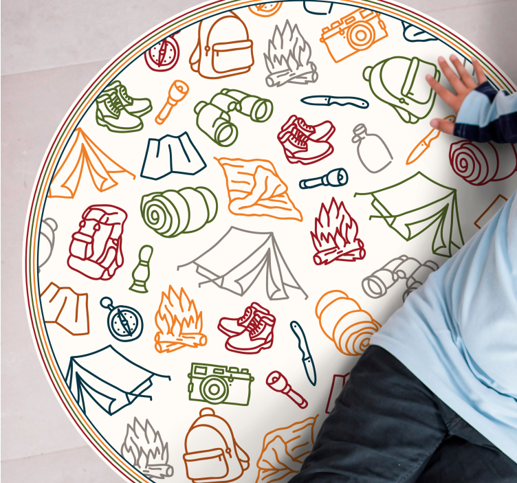 Adventure gear icons kids vinyl carpet - TenStickers