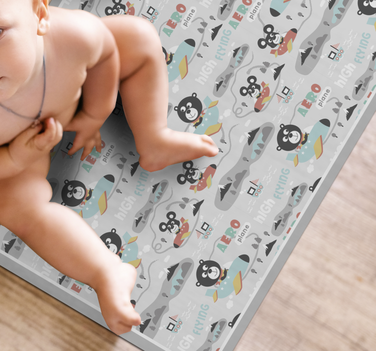 Aero Flying Bears kids vinyl carpet - TenStickers