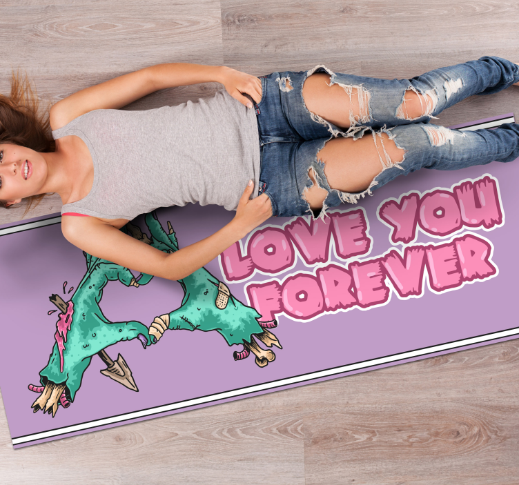Affectionate Dinosaur Scene animal vinyl carpet - TenStickers