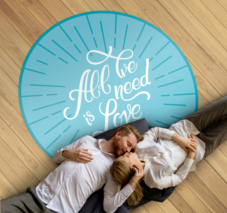 All need is love custom vinyl carpet - TenStickers