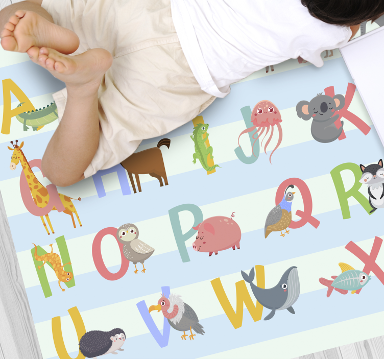 Alphabet Animal Parade kids vinyl carpet - TenStickers