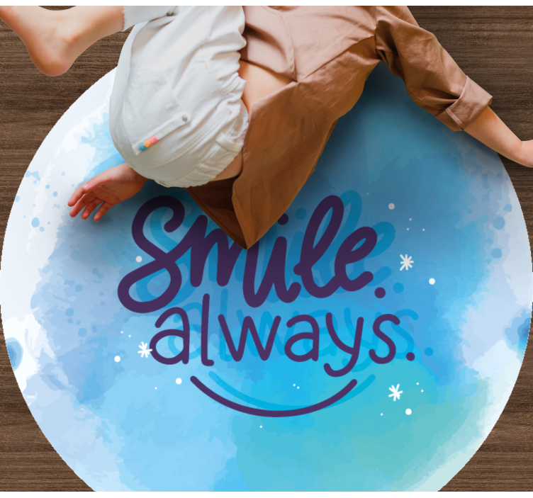 Always Grin custom vinyl carpet - TenStickers