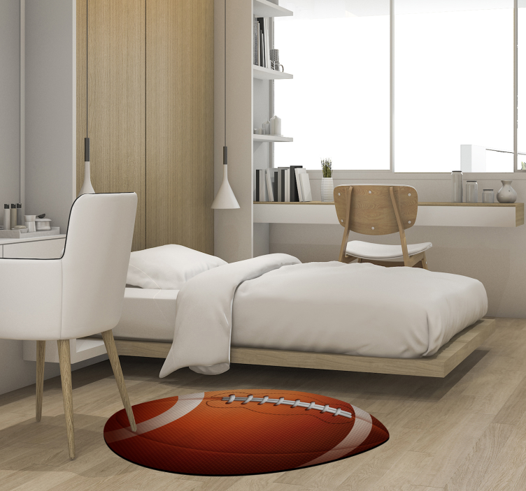 American football ball teen vinyl rug - TenStickers