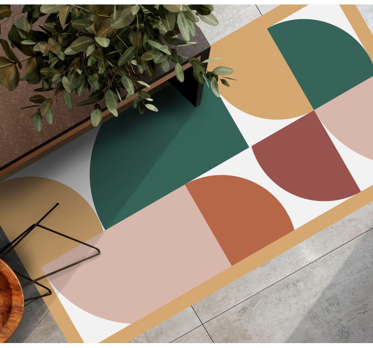 Angular abstract segments modern vinyl carpet - TenStickers