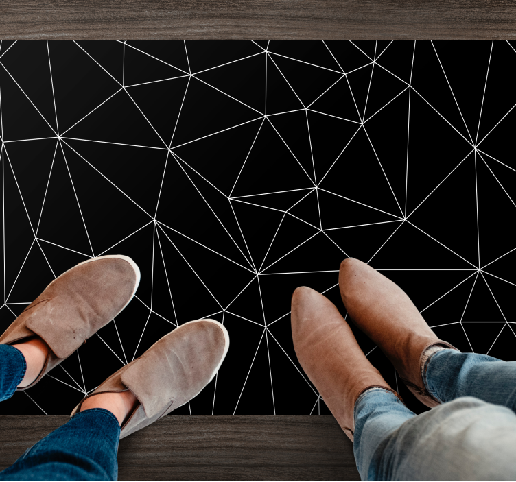 Geometric Stripes geometric vinyl carpet - TenStickers