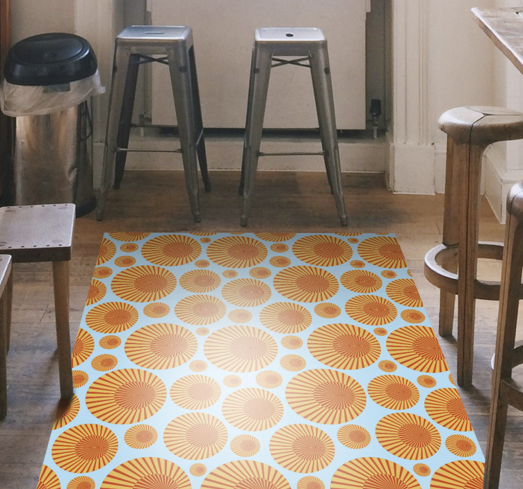 Angular Sunburst geometric vinyl carpet - TenStickers