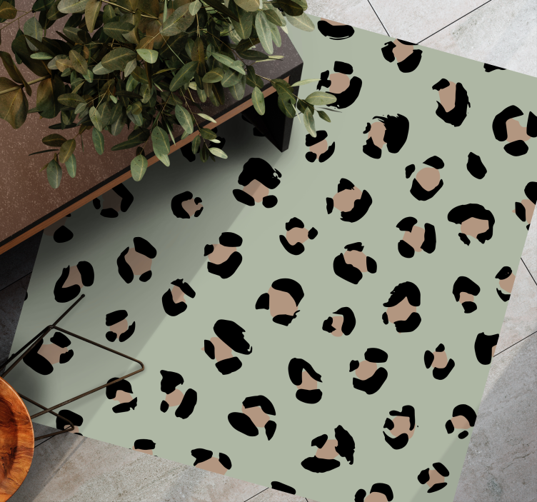 Animal print vinyl carpet leopard print design - TenStickers