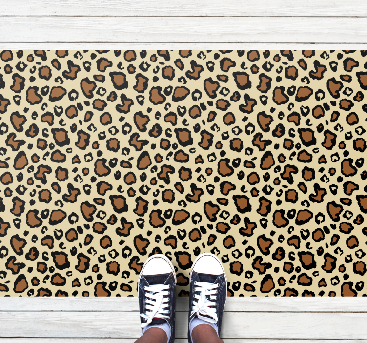 Animal print vinyl carpet leopard spot design - TenStickers