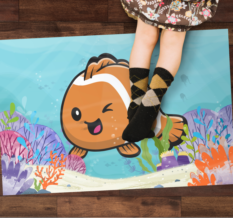 Animated Aquatic Adventure kids vinyl carpet - TenStickers