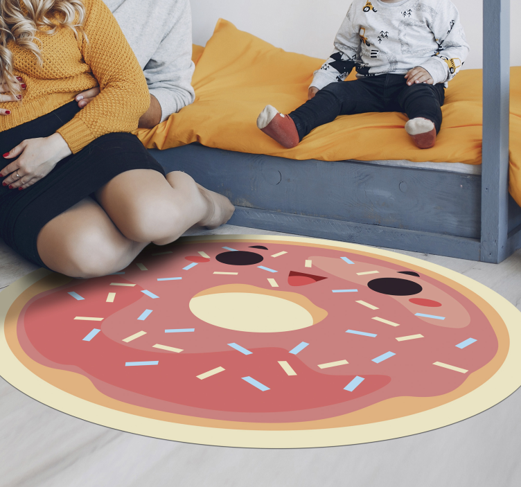 Animated Donut kids vinyl carpet - TenStickers