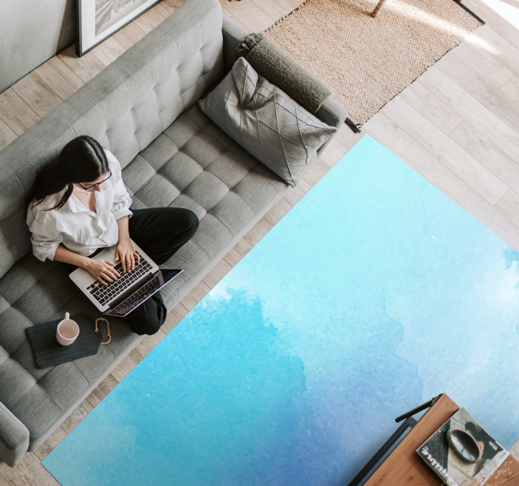 Aqua Ombre texture vinyl carpet - TenStickers