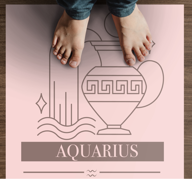 Aquarius Zodiac custom vinyl carpet - TenStickers