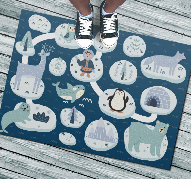 Arctic Adventure kids vinyl carpet - TenStickers