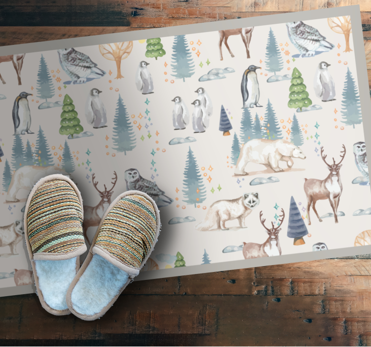 Arctic wildlife animal vinyl carpet - TenStickers