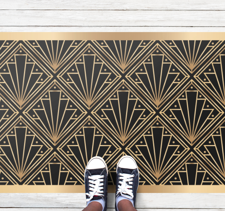 Art Deco Motif tile vinyl carpet - TenStickers