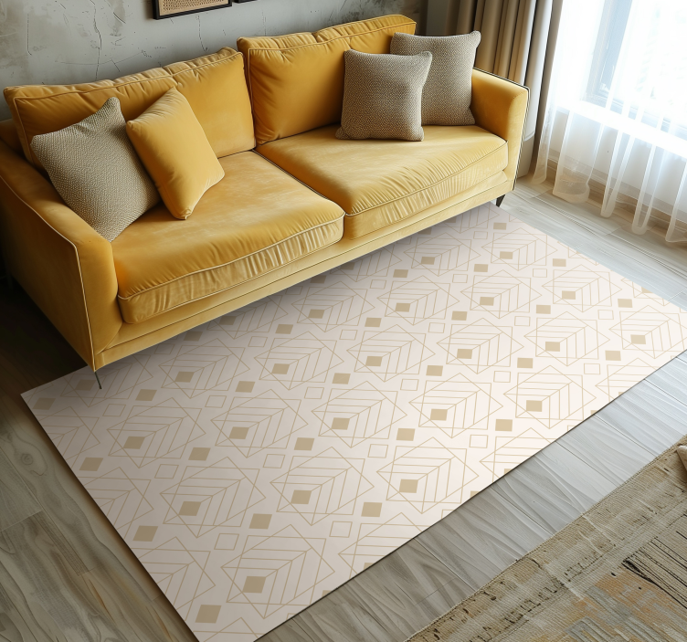 Art déco pattern beige vinyl carpet - TenStickers