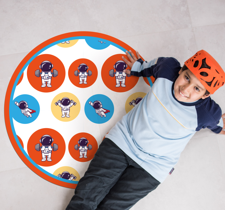 Astronaut fitness kids vinyl carpet - TenStickers