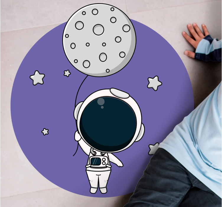 Astronaut with Balloon kids vinyl carpet - TenStickers