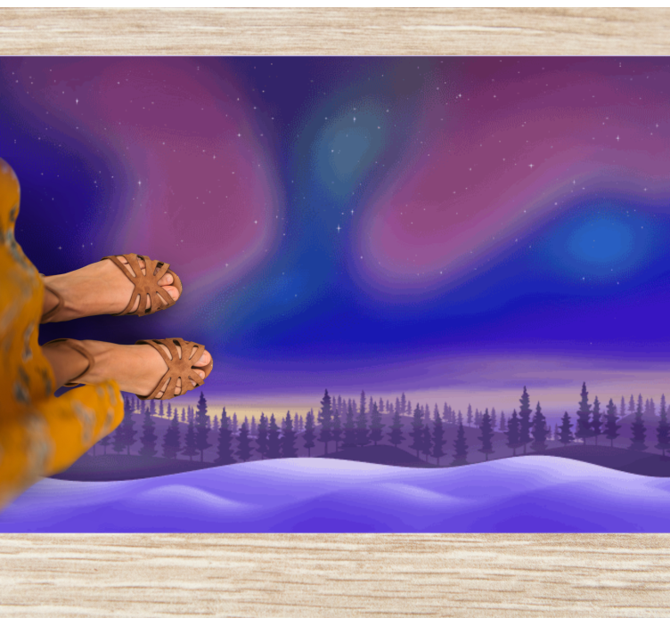 Aurora Night Sky nature vinyl carpet - TenStickers