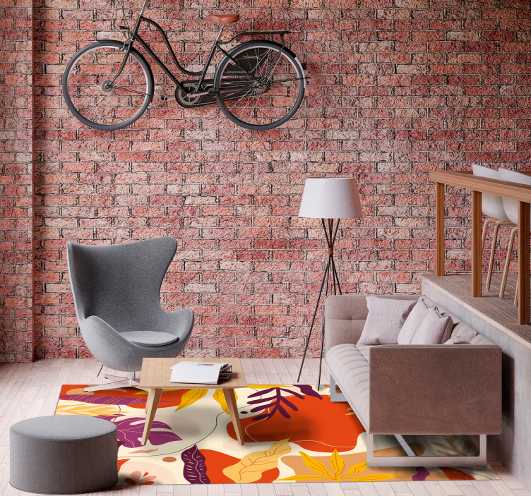 Autumn Foliage Patterns nature vinyl carpet - TenStickers