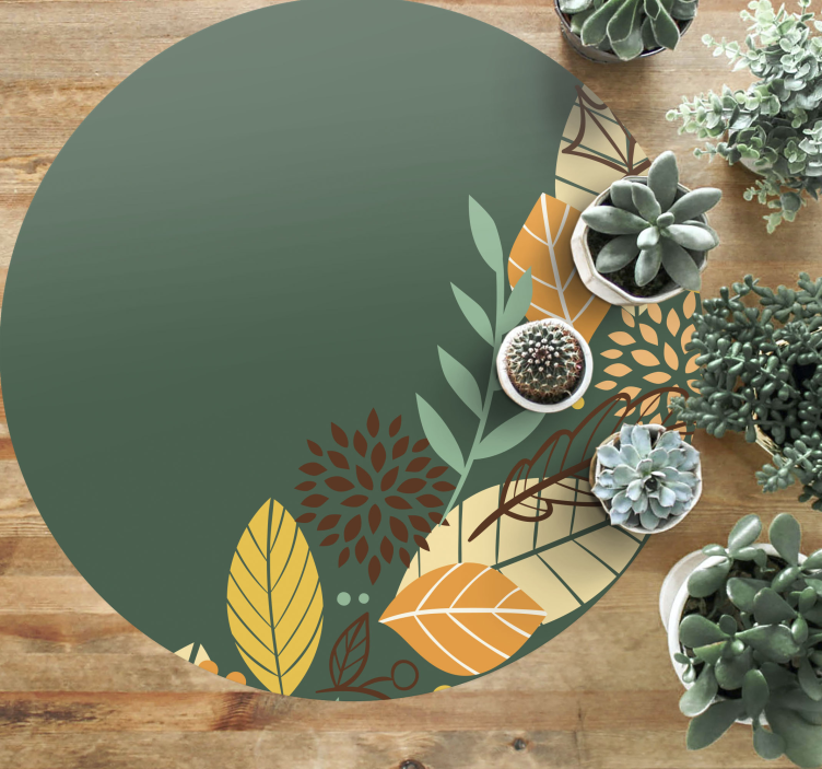 Autumn leaves floral vinyl rug - TenStickers
