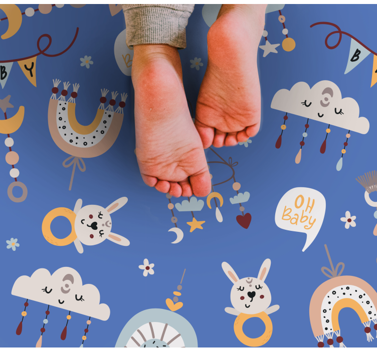 Baby Animal Patterns kids vinyl carpet - TenStickers
