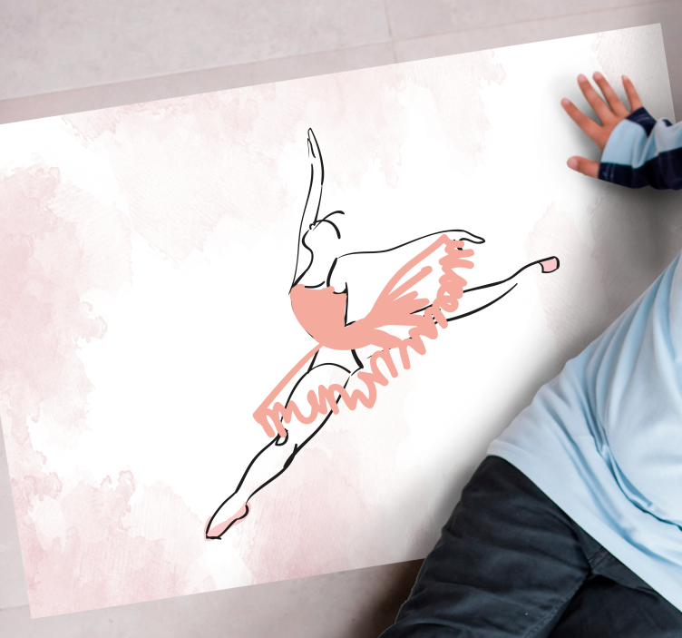 Aquarella dancer outline teen vinyl carpet - TenStickers