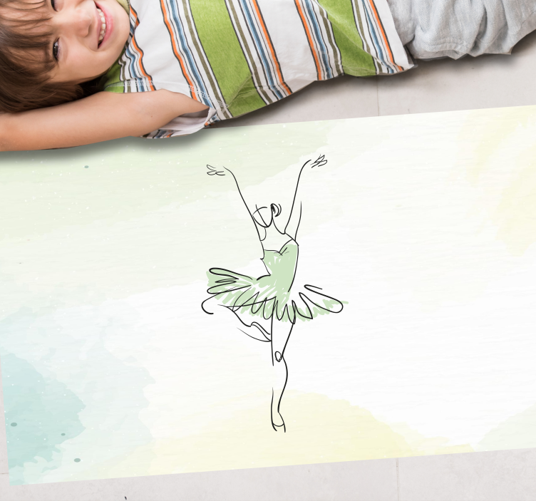 Ballet Dancer Outline kids vinyl carpet - TenStickers