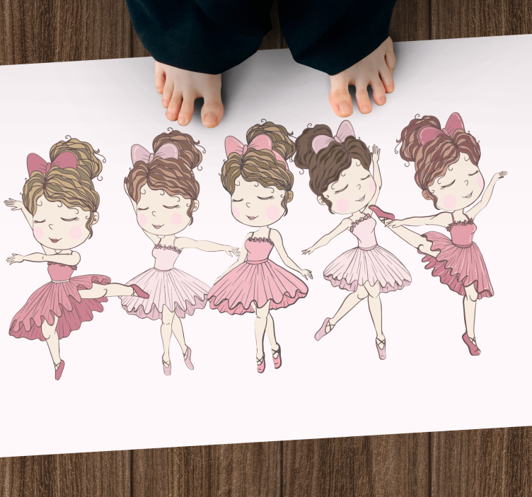 Ballet Dancers Showcase kids vinyl carpet - TenStickers