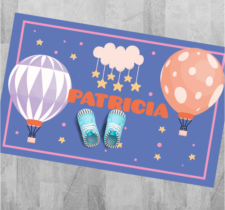 Ballooning Adventures custom vinyl carpet - TenStickers