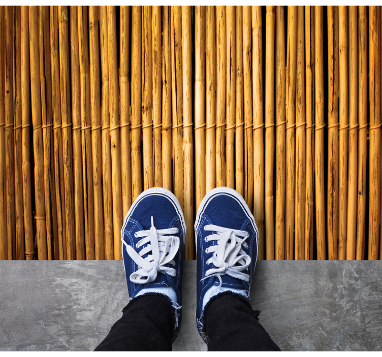 Bamboo texture effect vinyl rug - TenStickers