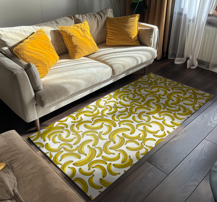 Banana design yellow vinyl carpet - TenStickers
