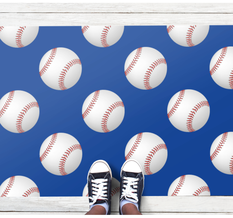 Baseball Motif game vinyl carpet - TenStickers