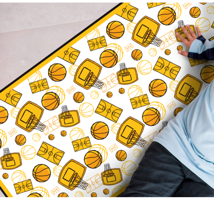 Basketball Fun teen vinyl carpet - TenStickers
