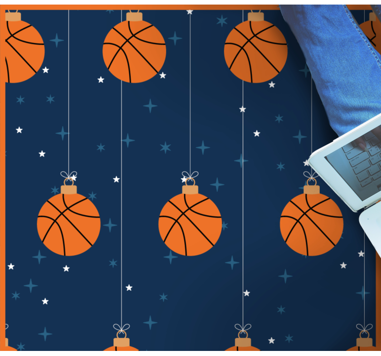 Basketball Ornament Pattern kids vinyl carpet - TenStickers