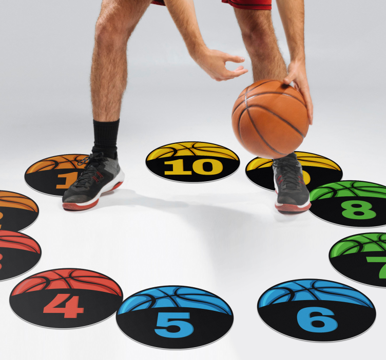 basketball training pack teen vinyl carpet - TenStickers