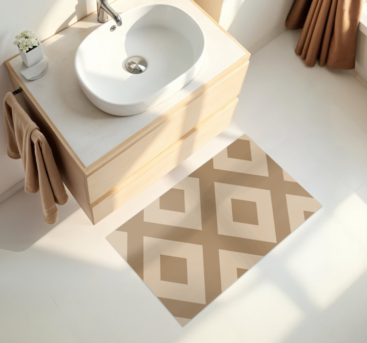 Beige fabric imitation bathroom vinyl carpet - TenStickers