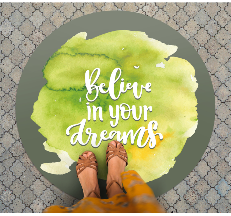 Believe In Dreams custom vinyl carpet - TenStickers