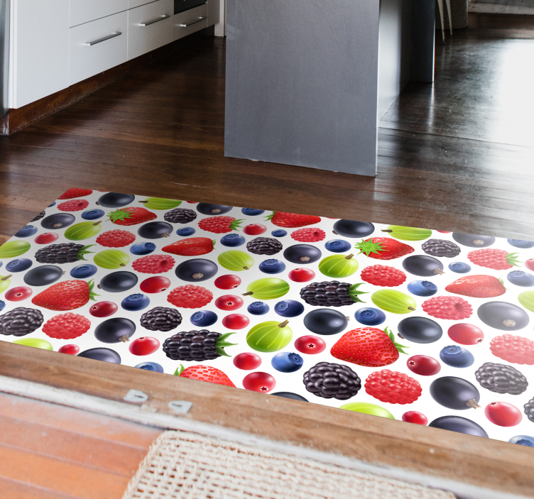 Berry collection kitchen vinyl carpet - TenStickers