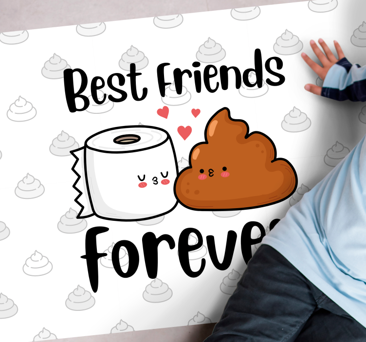 Best Friends Forever bathroom vinyl carpet - TenStickers