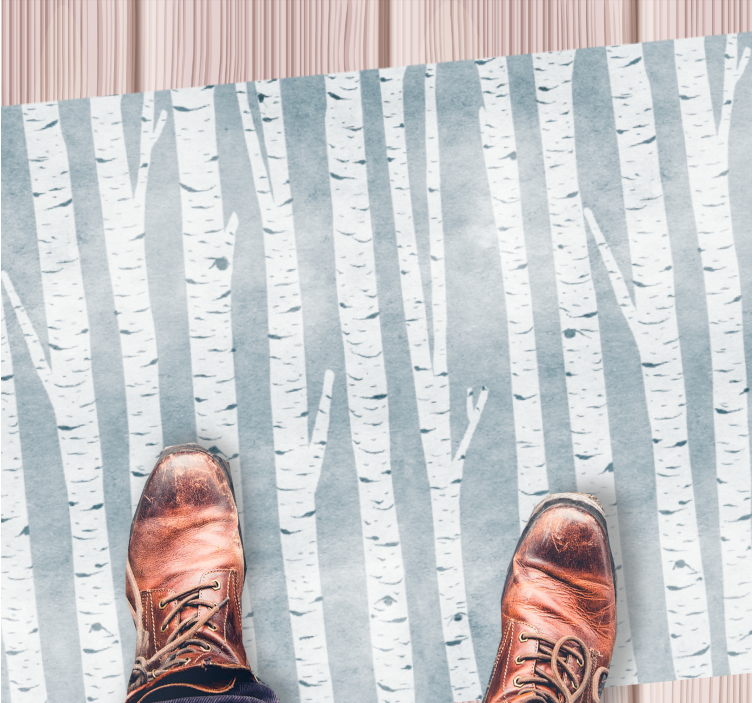Birch Tree Pattern nature vinyl carpet - TenStickers