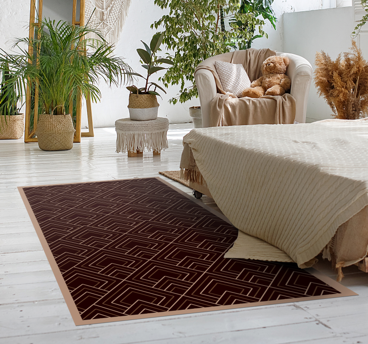 Black composition bedroom vinyl carpet - TenStickers