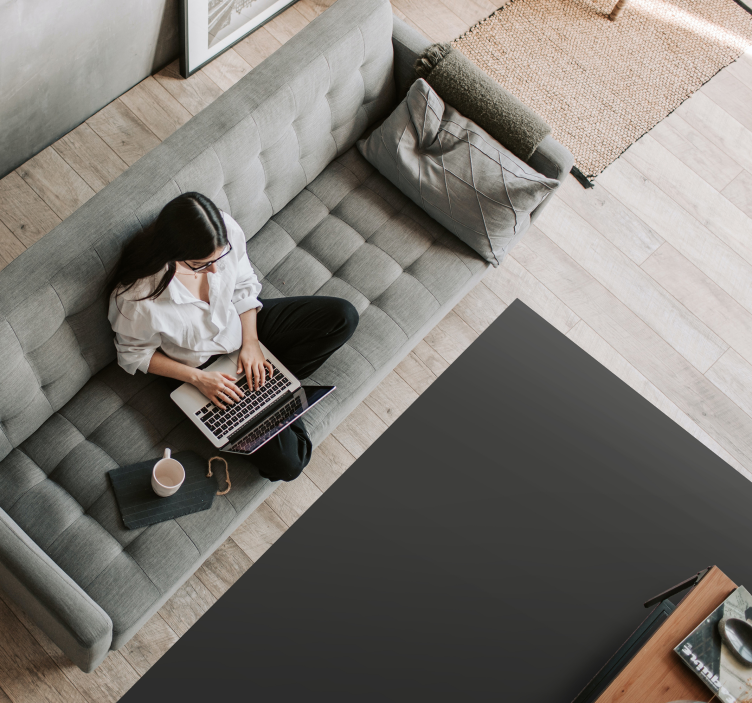 Black living room vinyl carpet - TenStickers