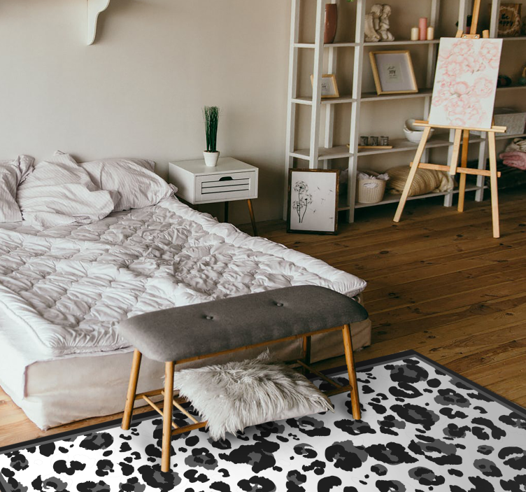 Black Spot Pattern animal print vinyl carpet - TenStickers